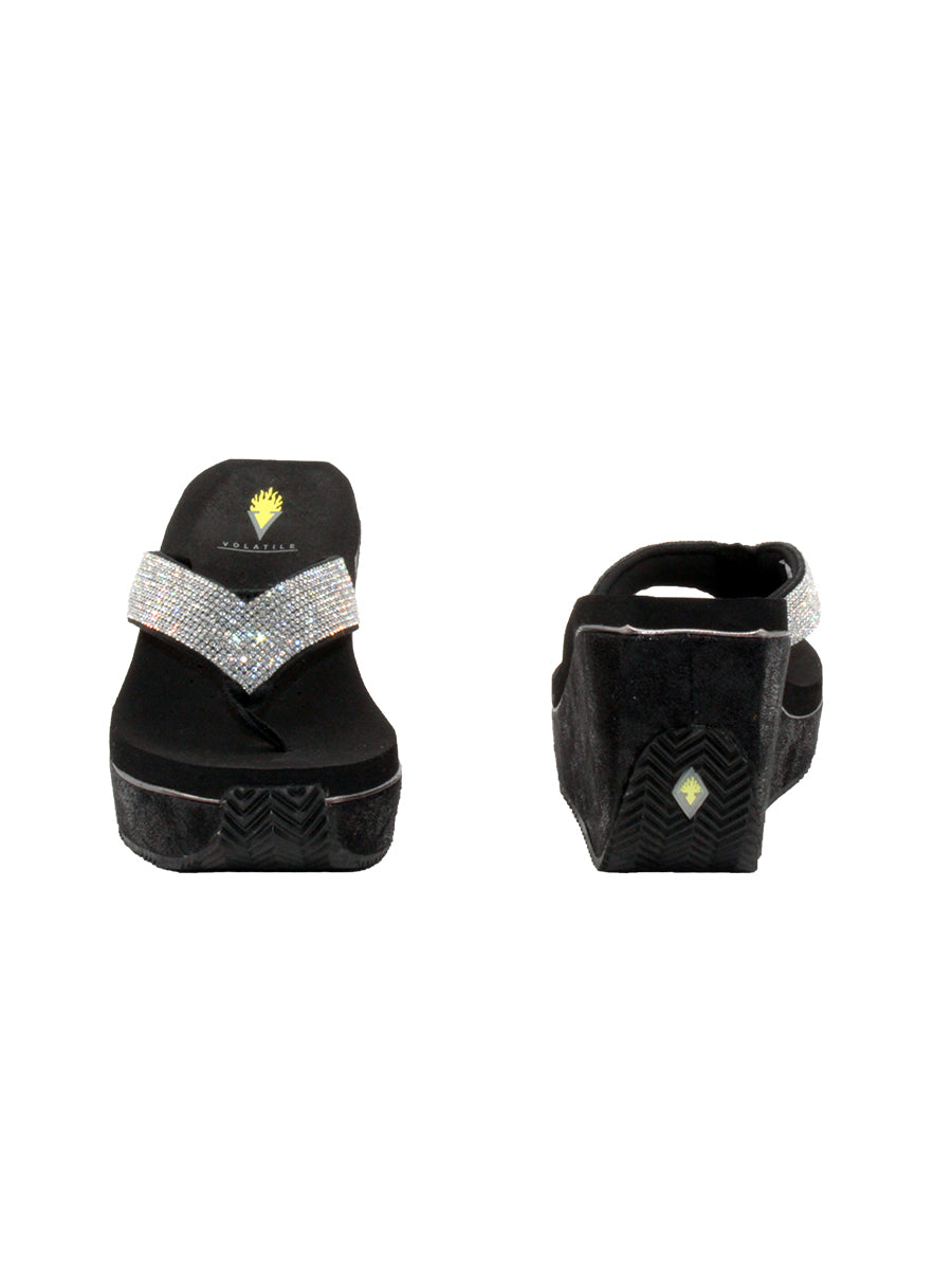 Volatile flip hotsell flops with rhinestones