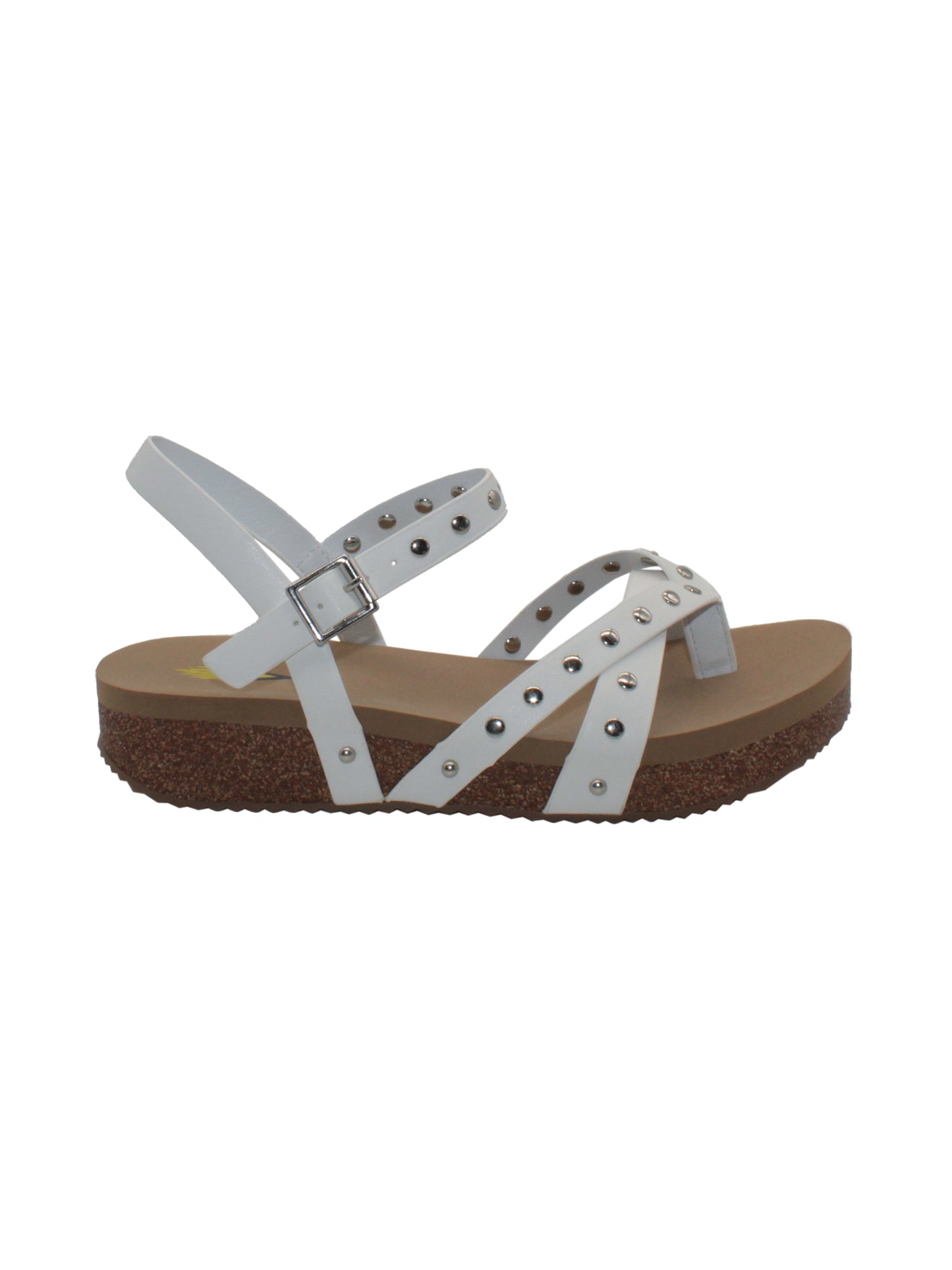  Volatile's Kelton sandal in a vegan leather is our warm weather staple. The low platform wedge adds a subtle lift while offering stability, perfect for dressing up weekend wear or keeping fashionably comfortable at the next outdoor party. Style them with everything, from shorts to dresses, and more. white 